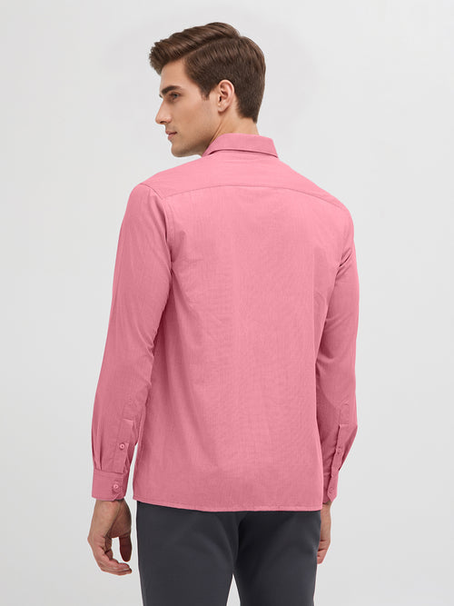 Misty Rose Solid Formal Shirt