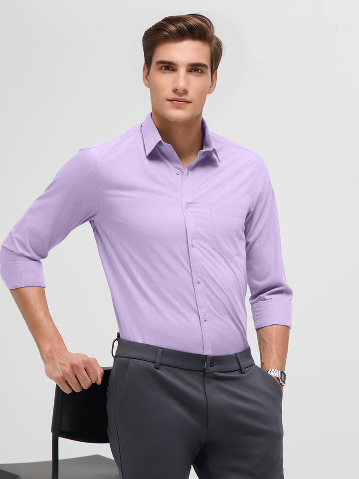 Pastel Lavender Solid Formal Shirt
