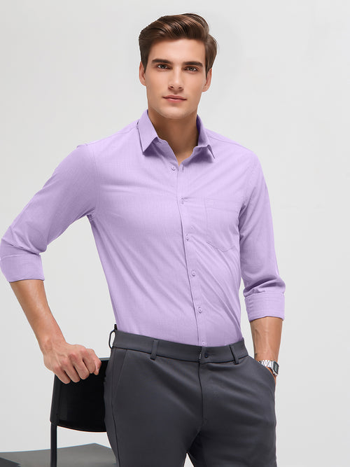 Pastel Lavender Solid Formal Shirt