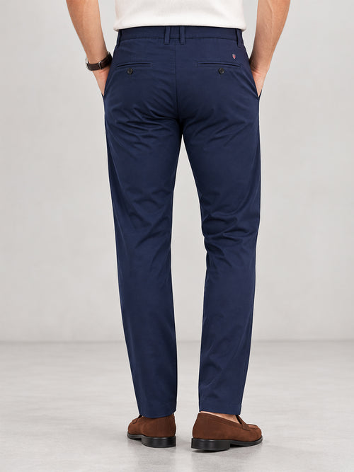Marine Navy Solid Casual Trousers