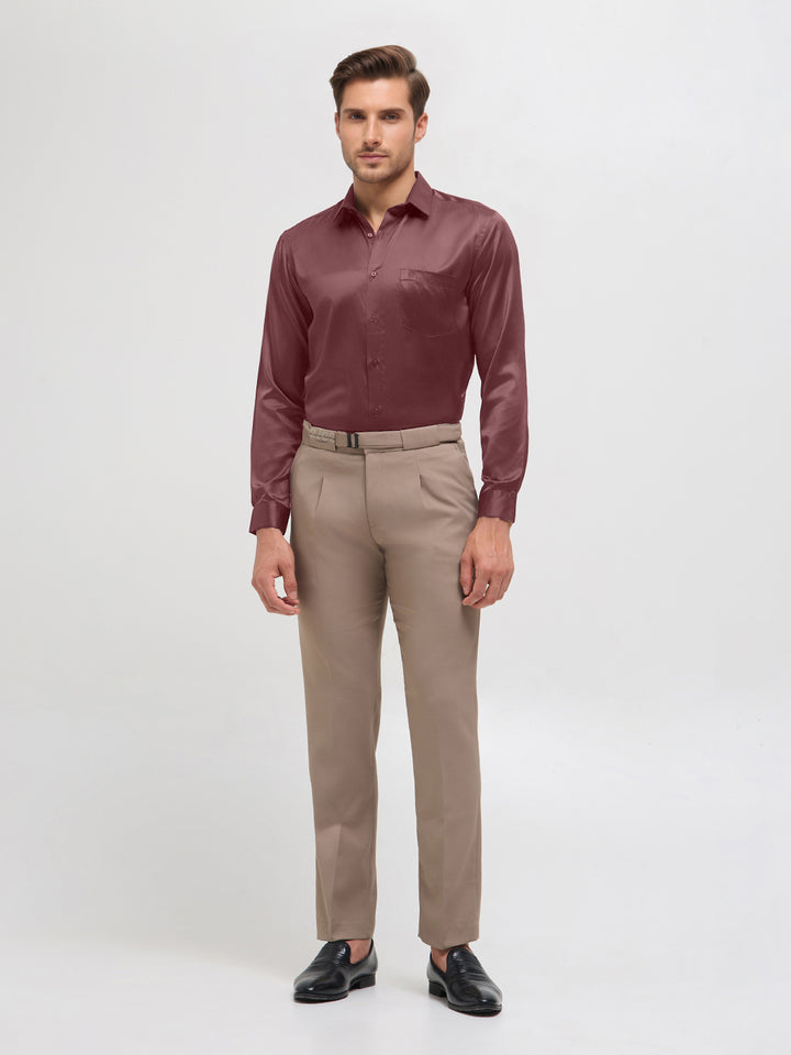 Redwood Solid Satin Formal Shirt