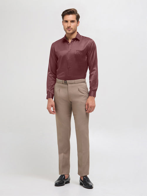 Redwood Solid Satin Formal Shirt