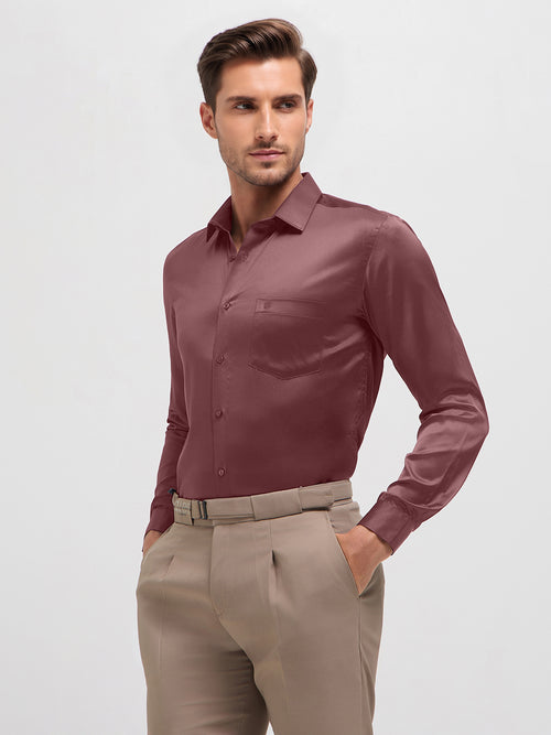 Redwood Solid Satin Formal Shirt