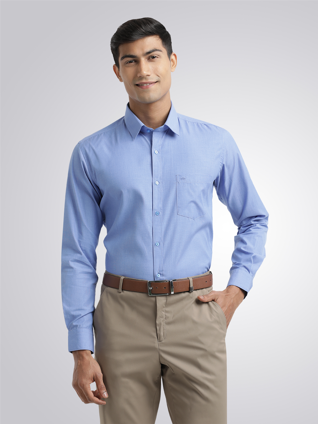 Blue Fil-a-Fil Solid Shirt