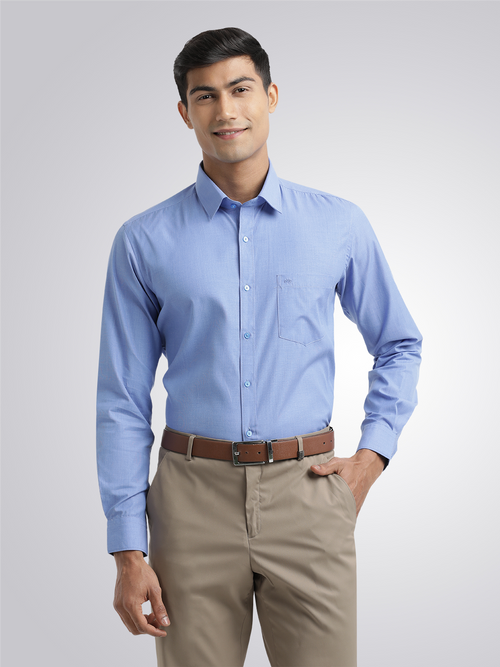 Blue Fil-a-Fil Solid Shirt