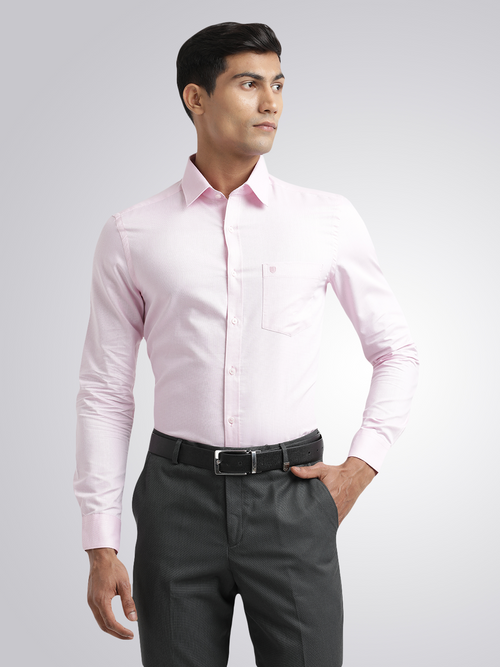 Baby Pink Micro Dobby Solid Shirt