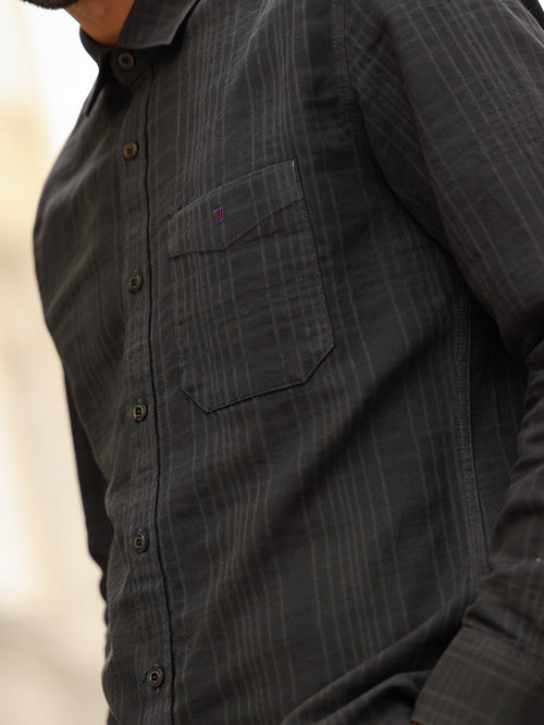 Camo Olive Checked Casual Shirt