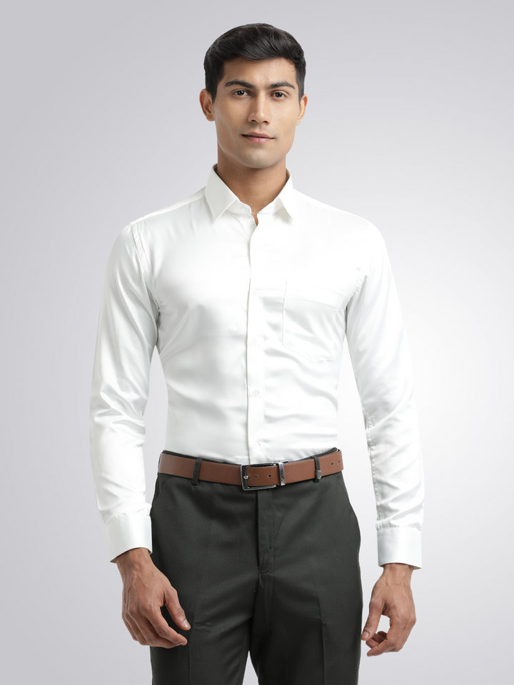 Off White Satin Premium Shirt
