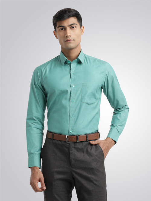 Aqua Green Fil-a-Fil Solid Shirt