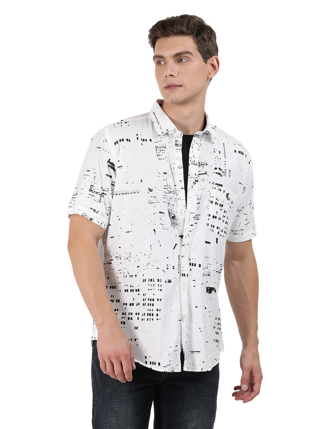 White smart shop casual shirt