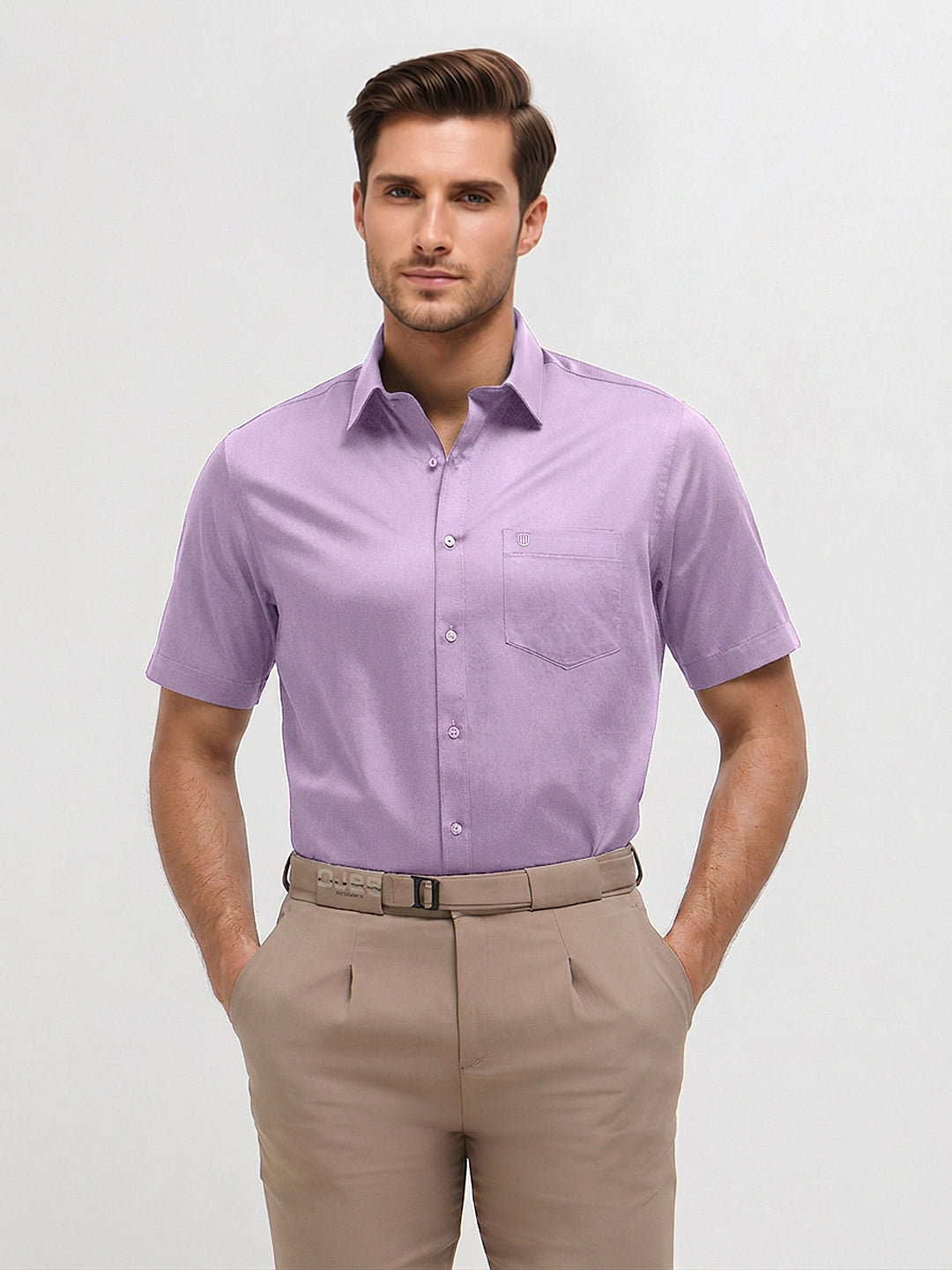 Royal Lavender Solid Formal Shirt