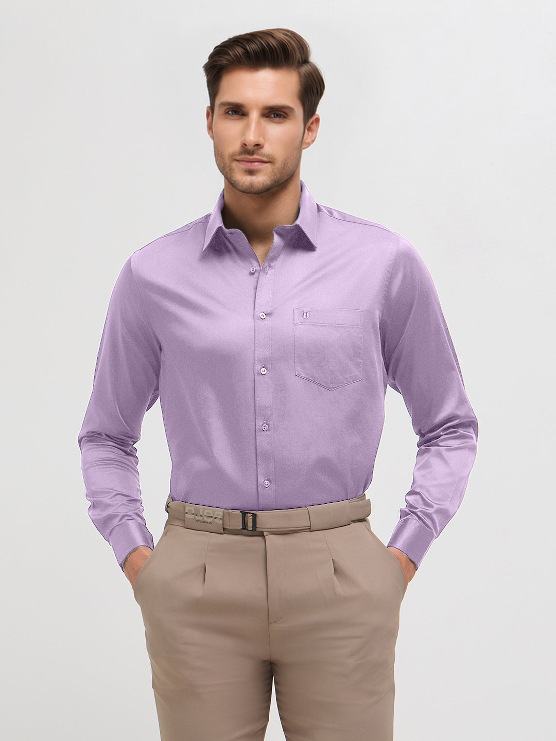Royal Lavender Solid Formal Shirt