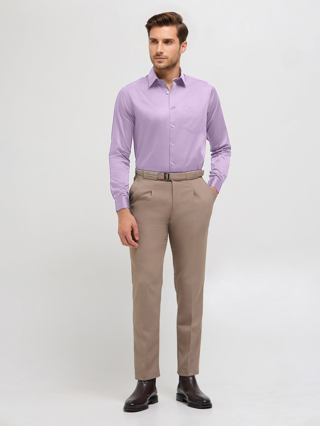 Royal Lavender Solid Formal Shirt