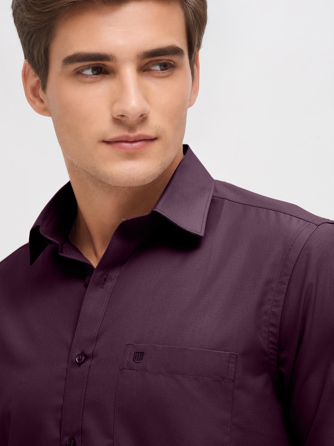 Royal Berry Solid Formal Shirt