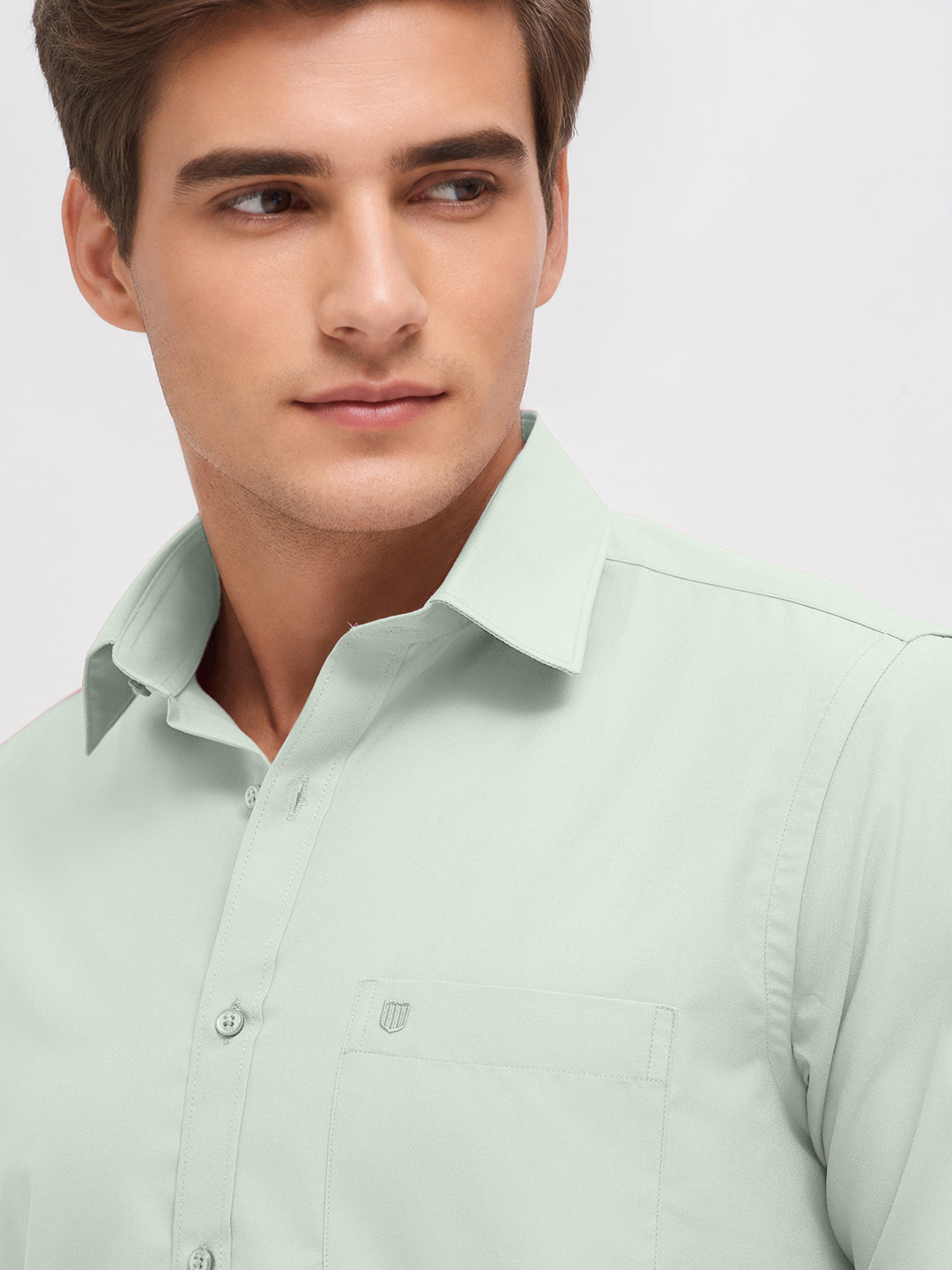 Pastel Mint Solid Formal Shirt