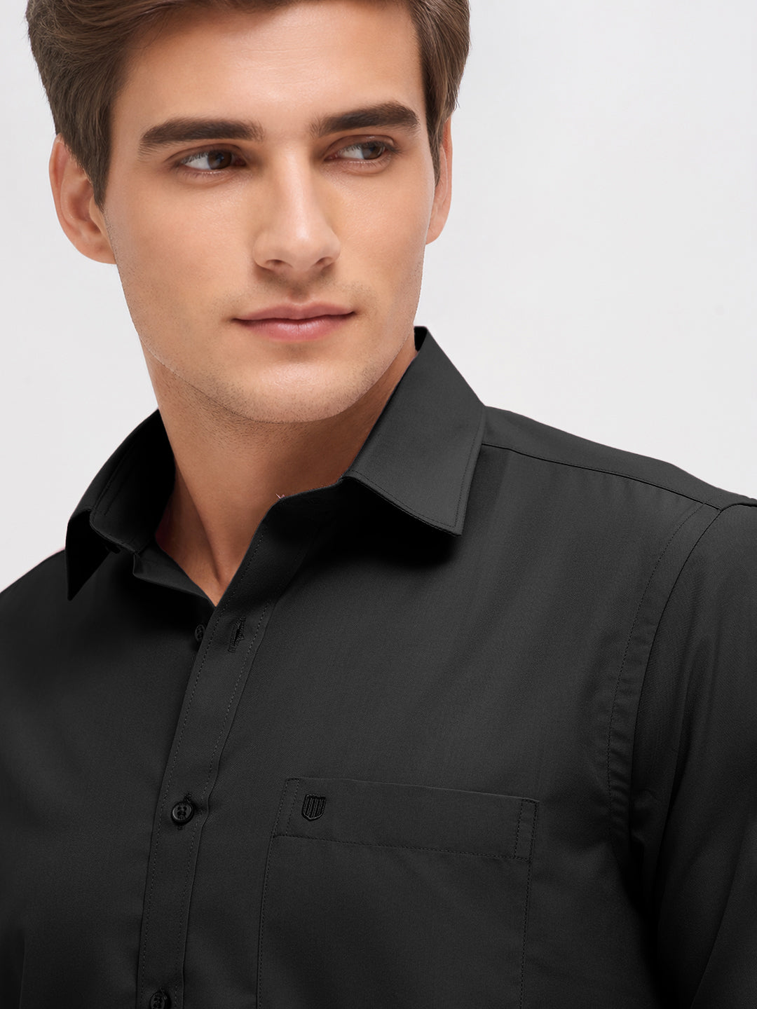 Black Solid Formal Shirt