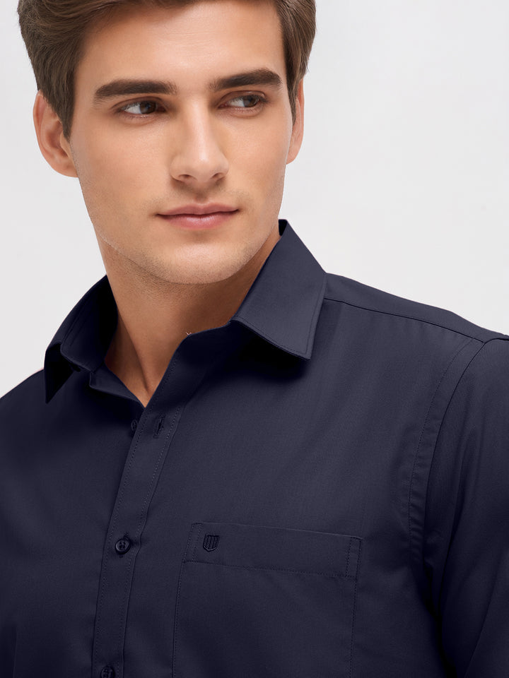 Oxford Blue Solid Formal Shirt