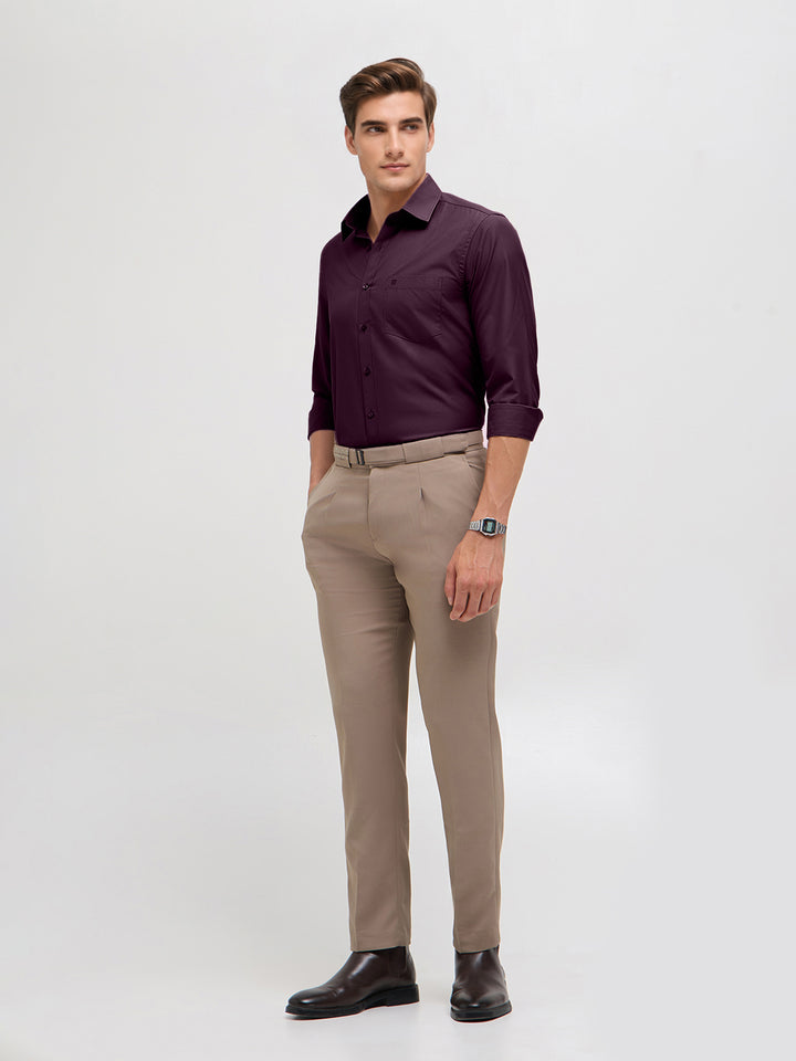 Royal Berry Solid Formal Shirt