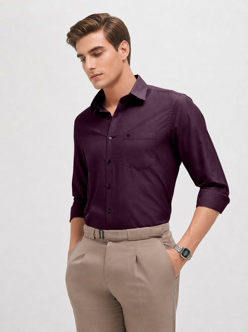 Royal Berry Solid Formal Shirt