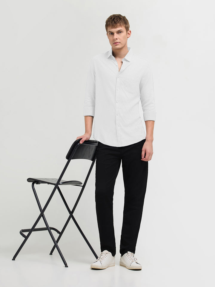 Royal White Solid Casual Shirt