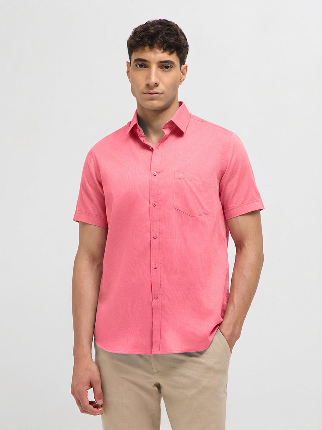 Blush Rose Solid Formal Shirt