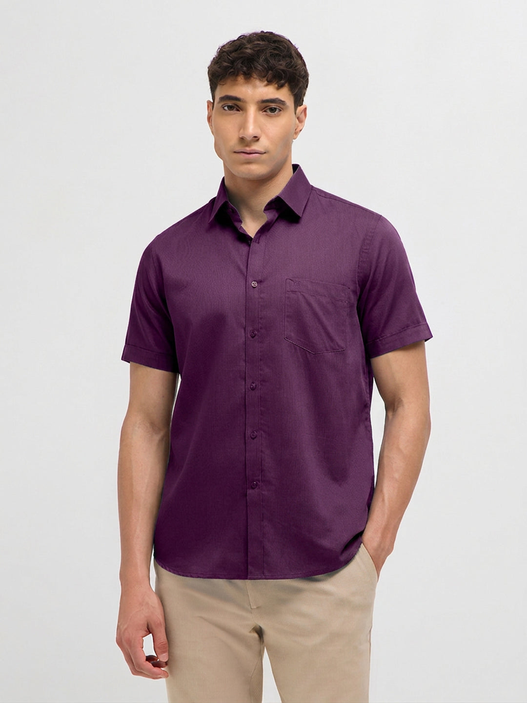 Dusty Purple Solid Formal Shirt