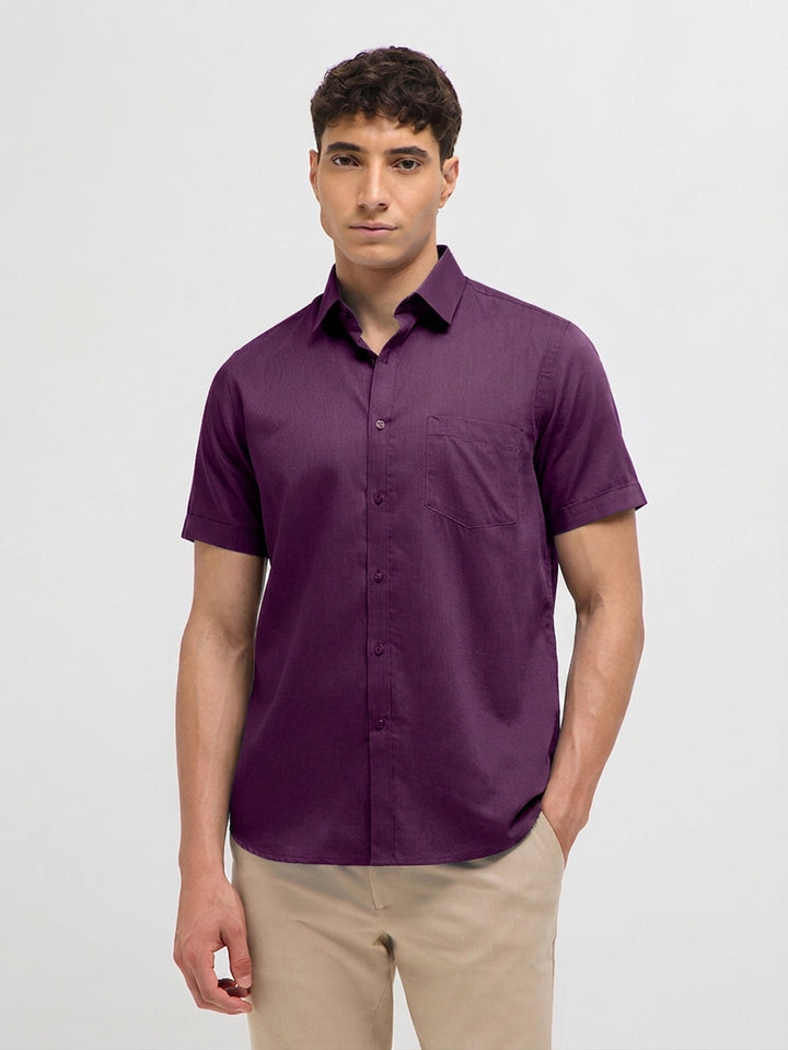 Dusty Purple Solid Formal Shirt