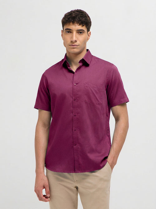 Rasberry Pink Solid Formal Shirt