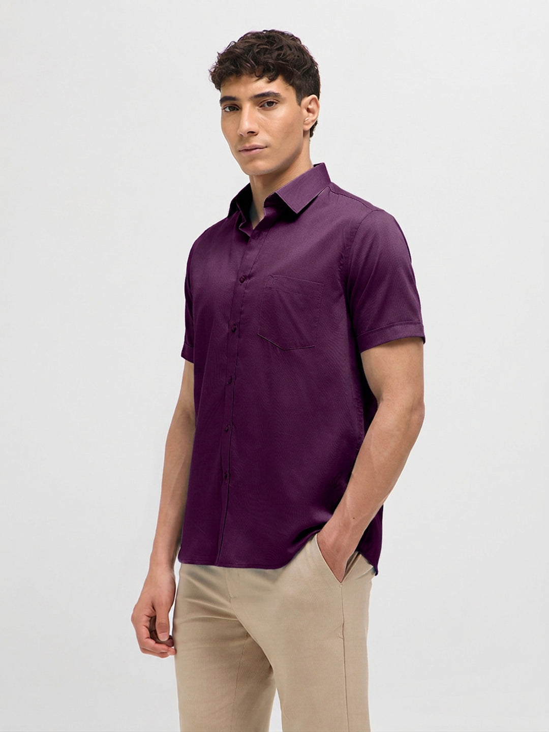 Dusty Purple Solid Formal Shirt