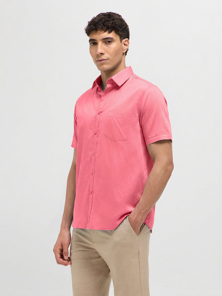 Blush Rose Solid Formal Shirt