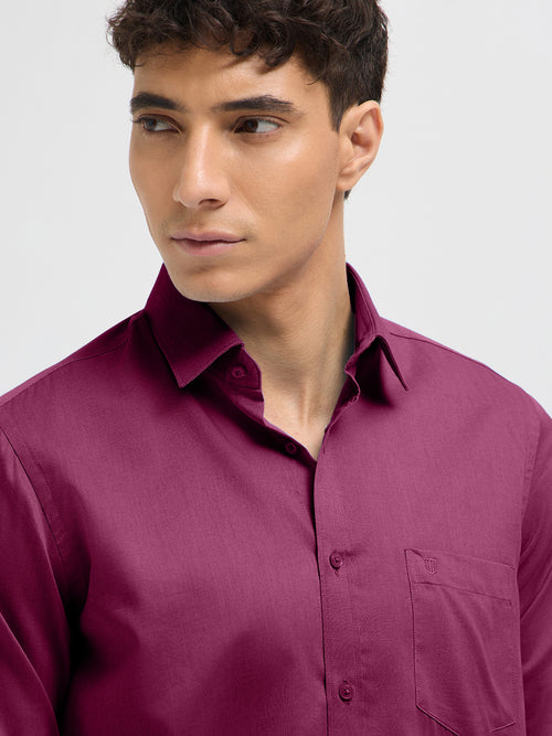 Rasberry Pink Solid Formal Shirt