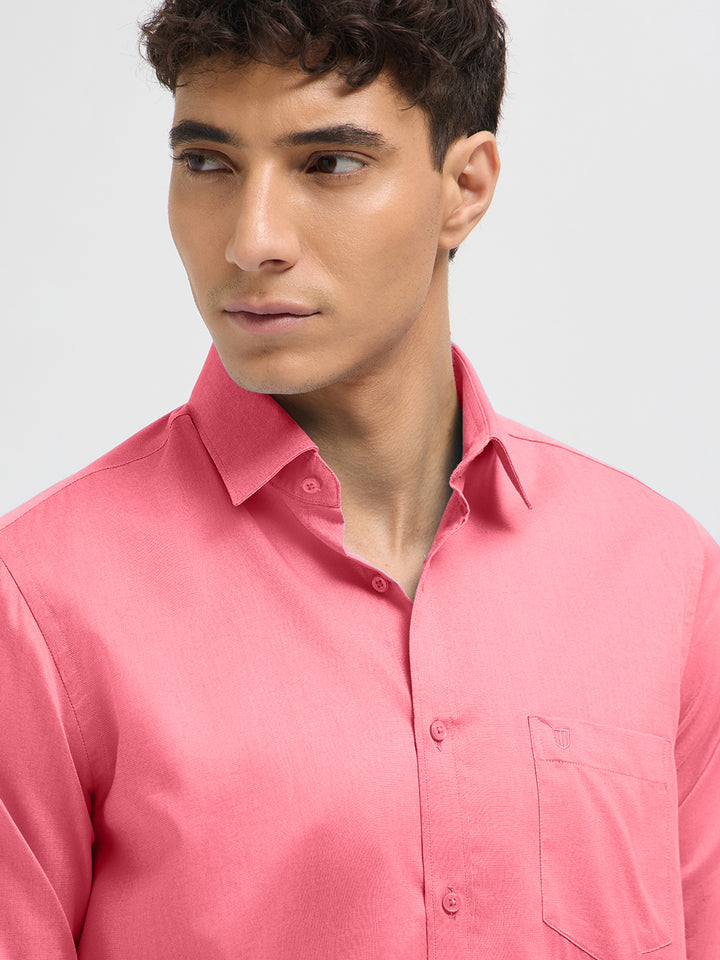 Blush Rose Solid Formal Shirt