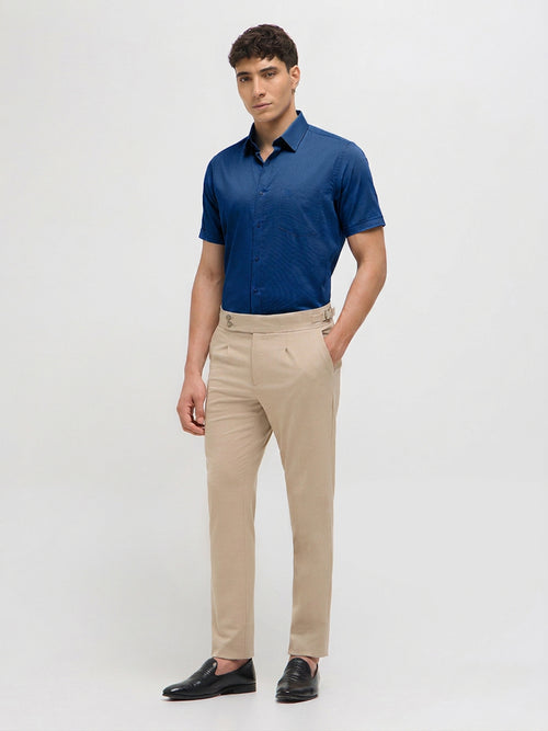Muted Dusty Blue Solid Formal Shirt