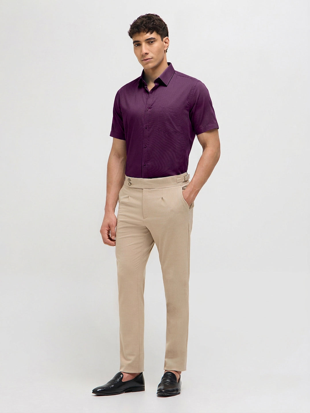 Dusty Purple Solid Formal Shirt