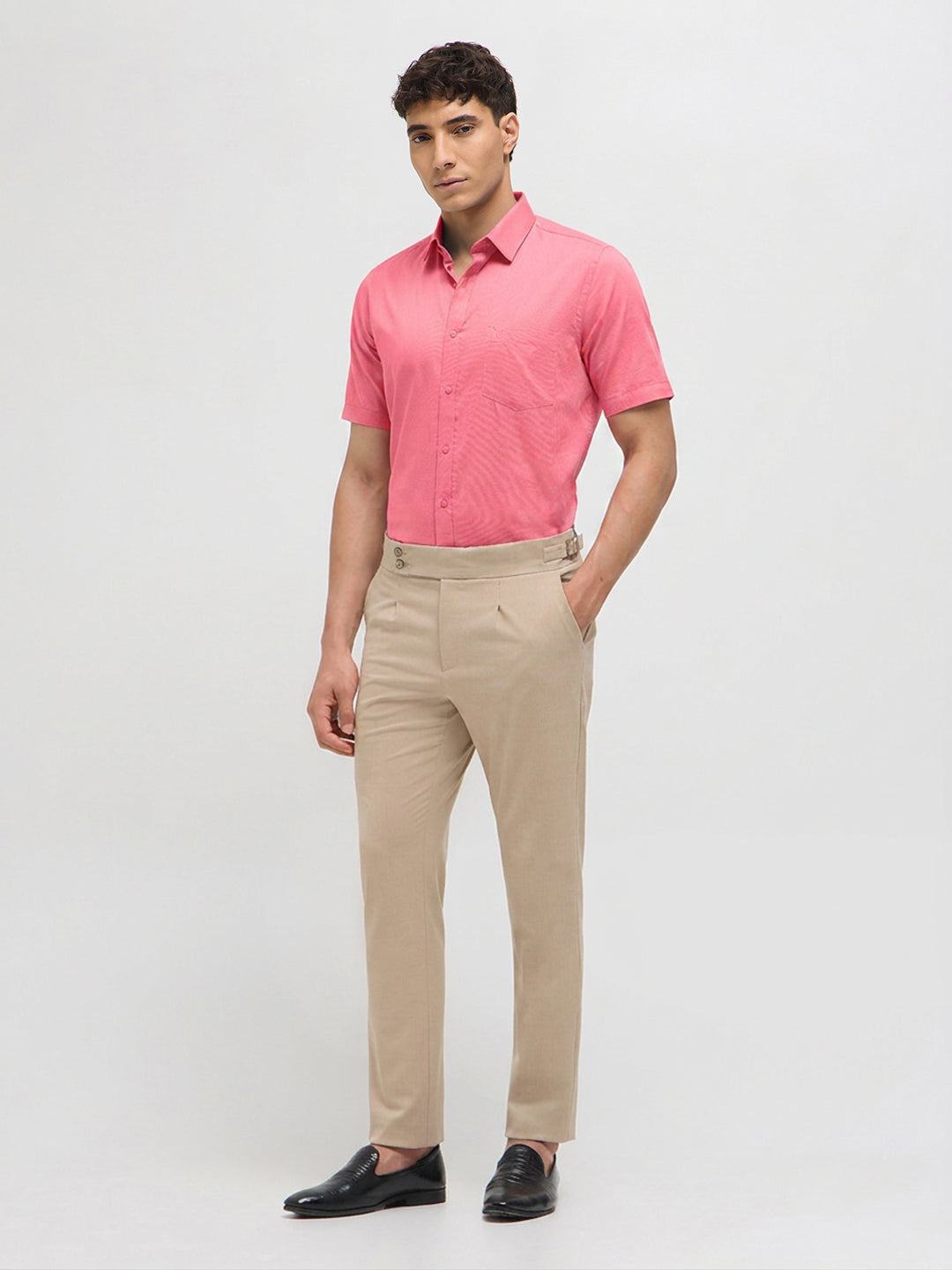 Blush Rose Solid Formal Shirt