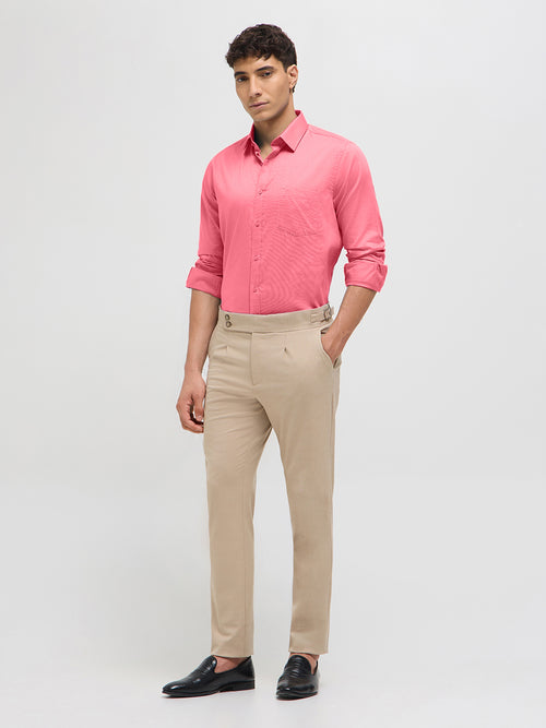 Blush Rose Solid Formal Shirt