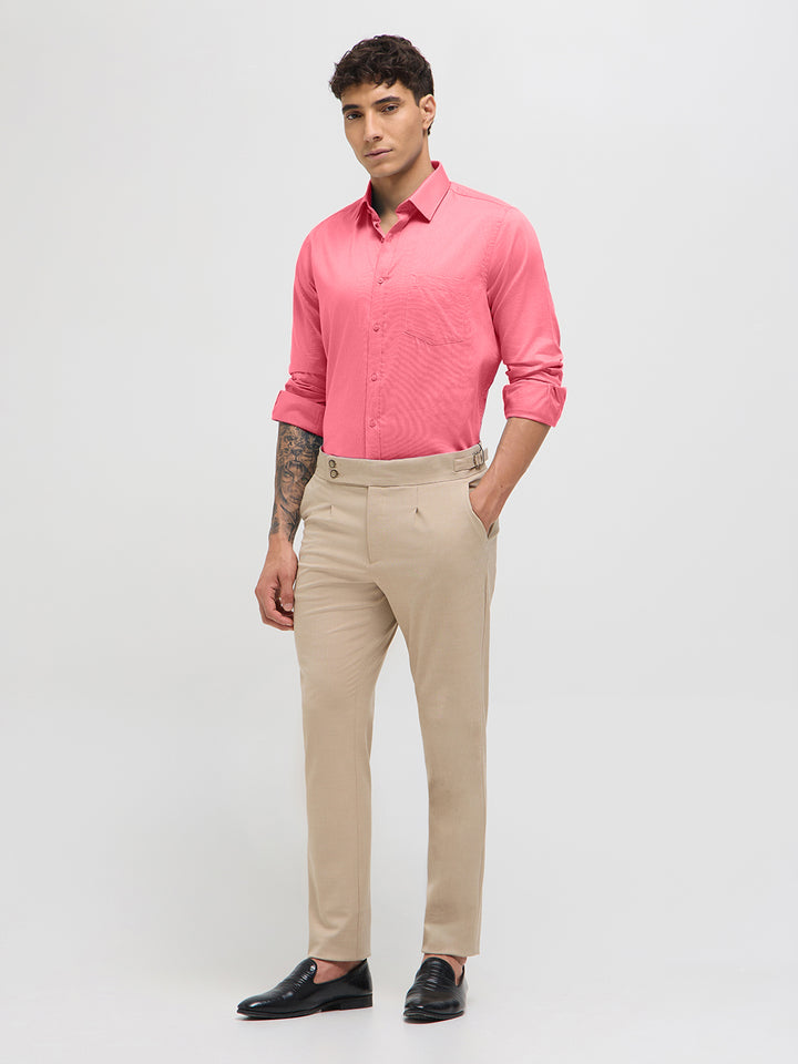 Blush Rose Solid Formal Shirt