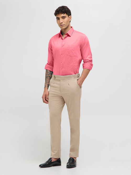 Blush Rose Solid Formal Shirt
