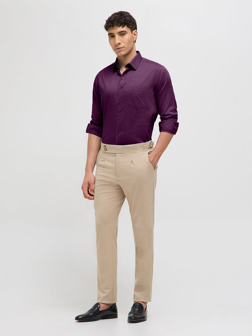 Dusty Purple Solid Formal Shirt