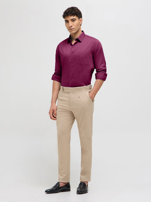 Rasberry Pink Solid Formal Shirt