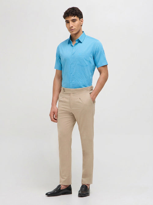 Sky Blue Solid Formal Shirt