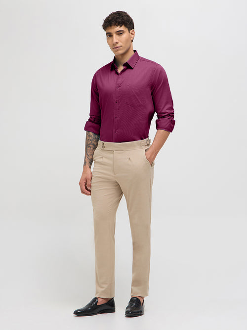 Rasberry Pink Solid Formal Shirt