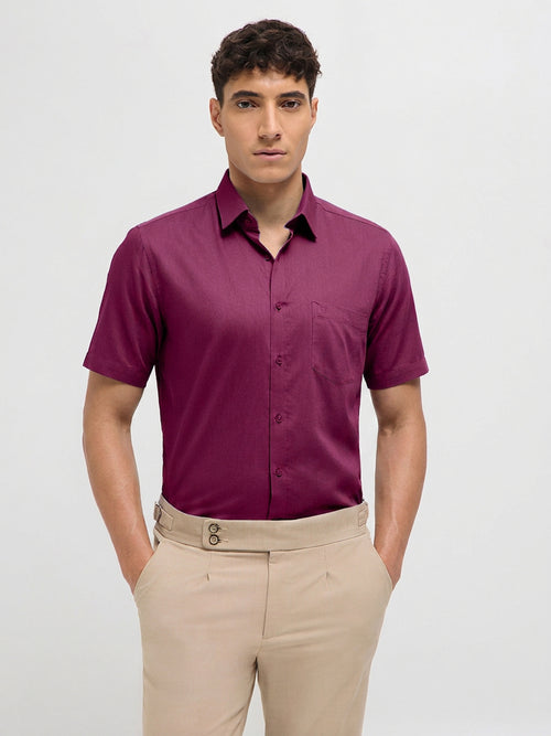 Rasberry Pink Solid Formal Shirt