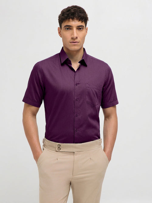 Dusty Purple Solid Formal Shirt