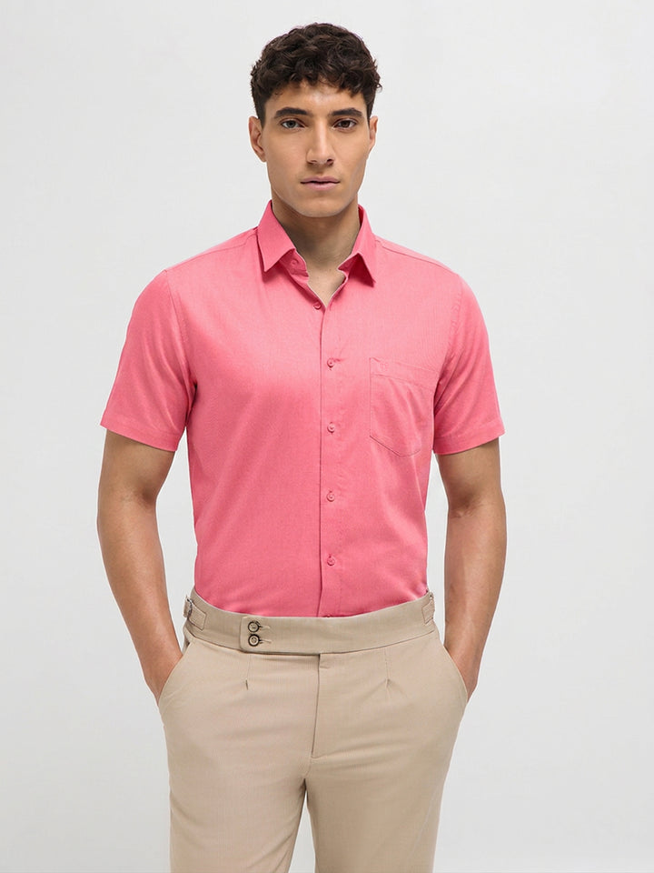 Blush Rose Solid Formal Shirt
