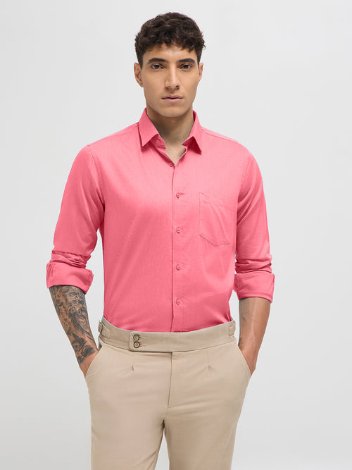 Blush Rose Solid Formal Shirt