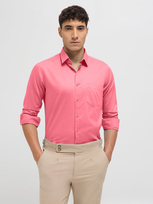 Blush Rose Solid Formal Shirt