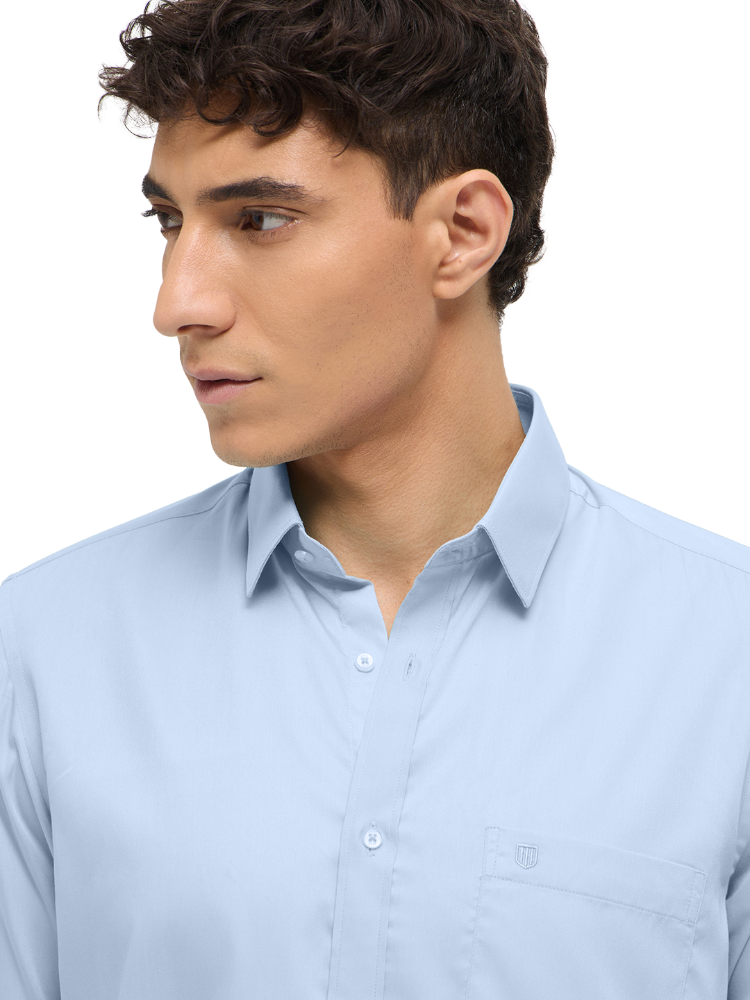 Light Blue Solid Formal Shirt