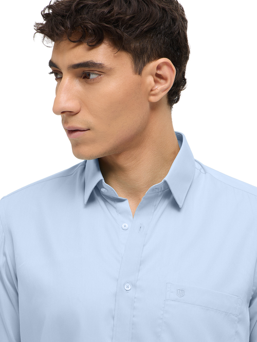 Light Blue Solid Formal Shirt