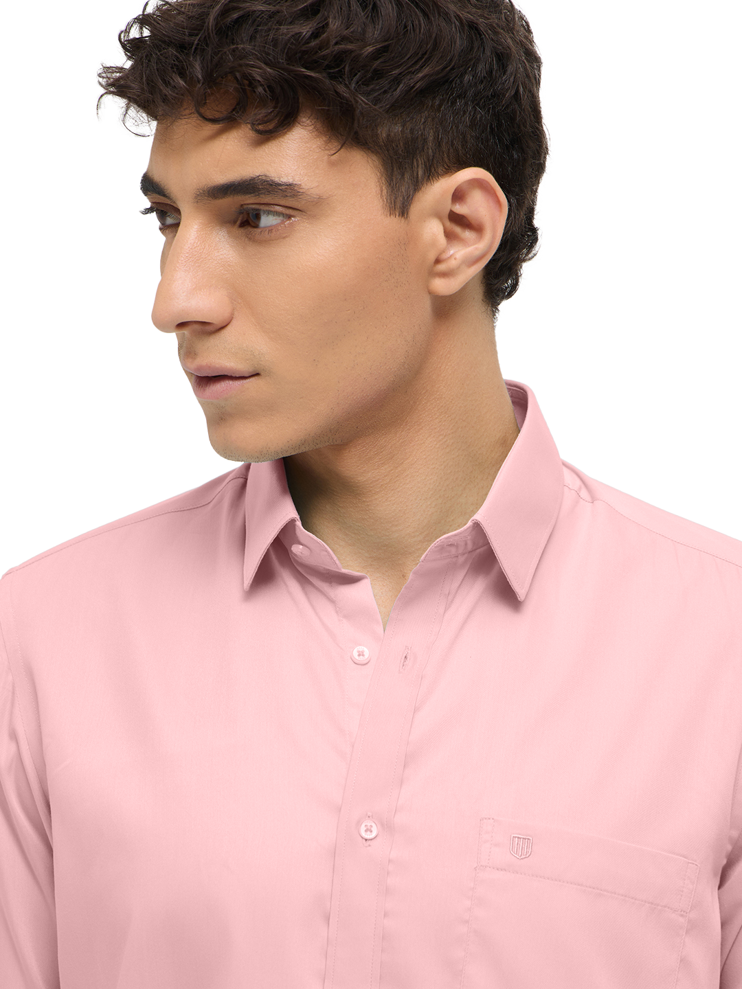 Light Peach Solid Formal Shirt